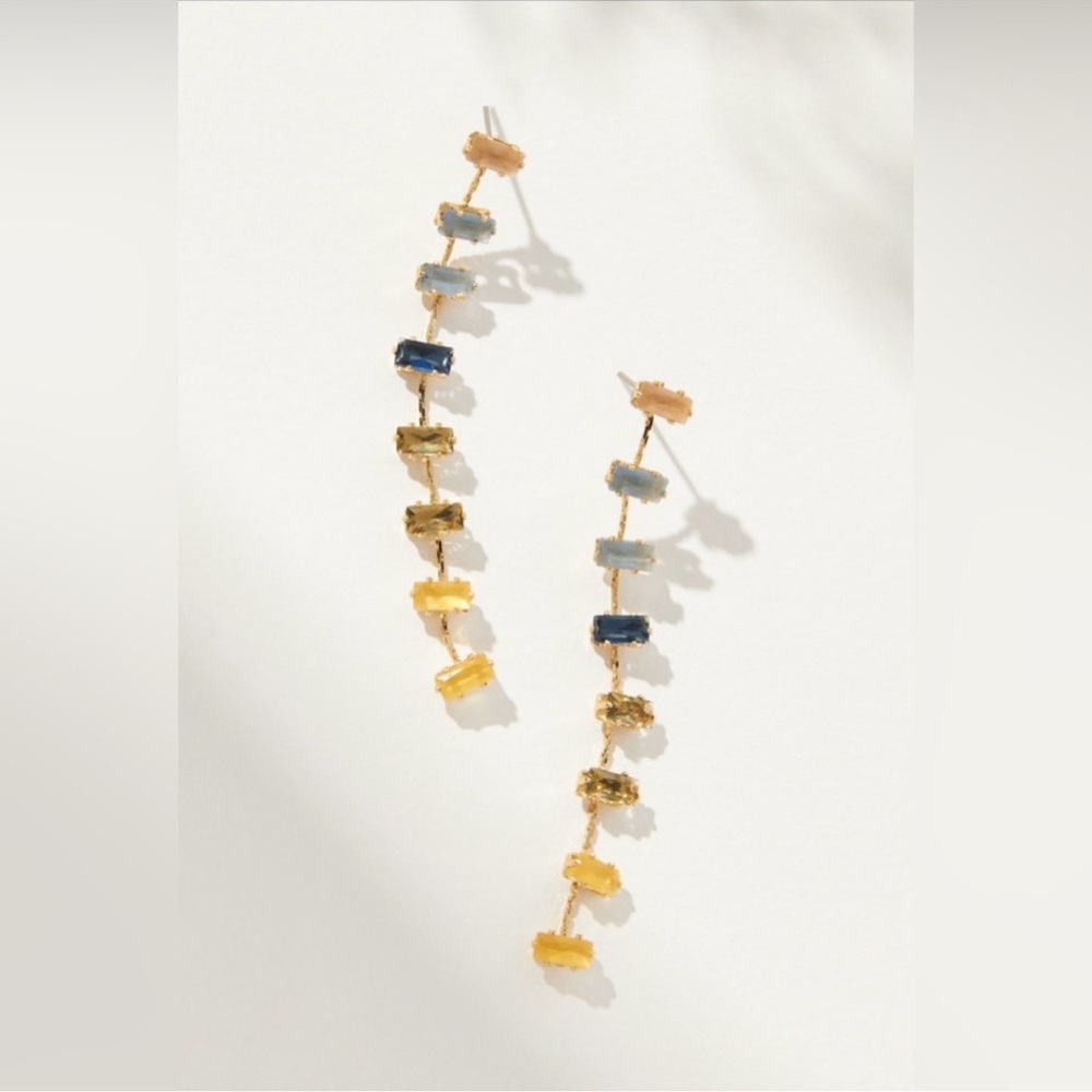 Anthropologie festive crystal drop earring